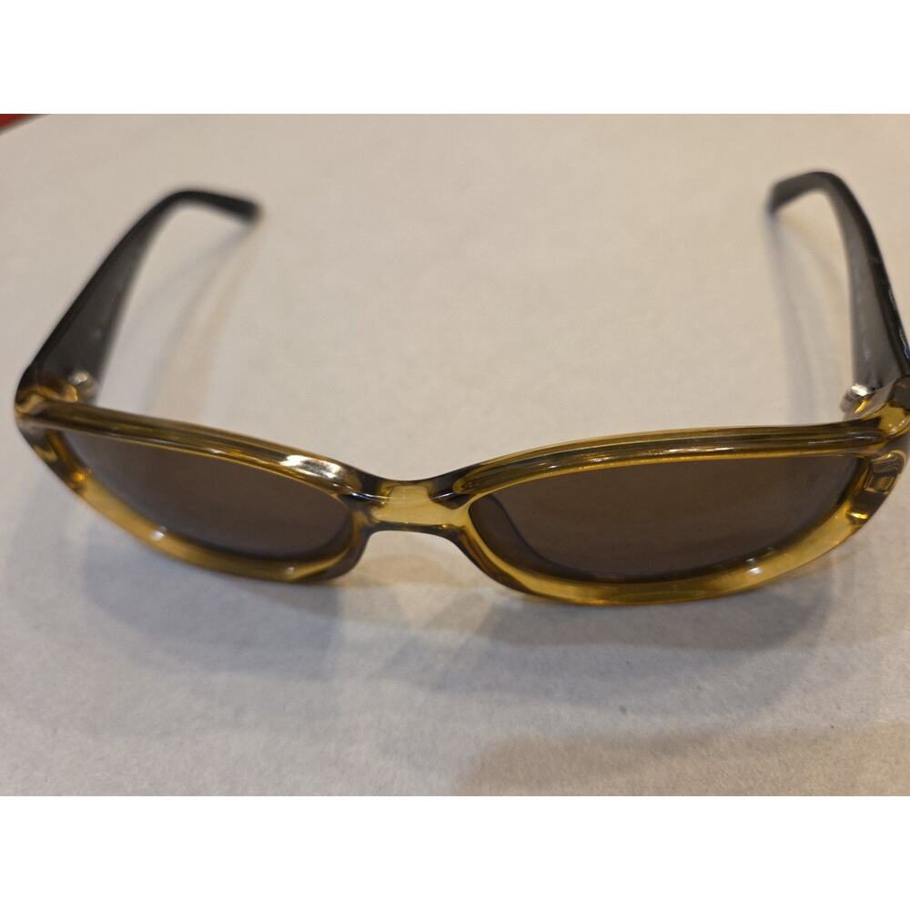 Vintage GUCCI Oval Sunglasses Yellow Frame Gray Lens GG2456/S E3K 55-16